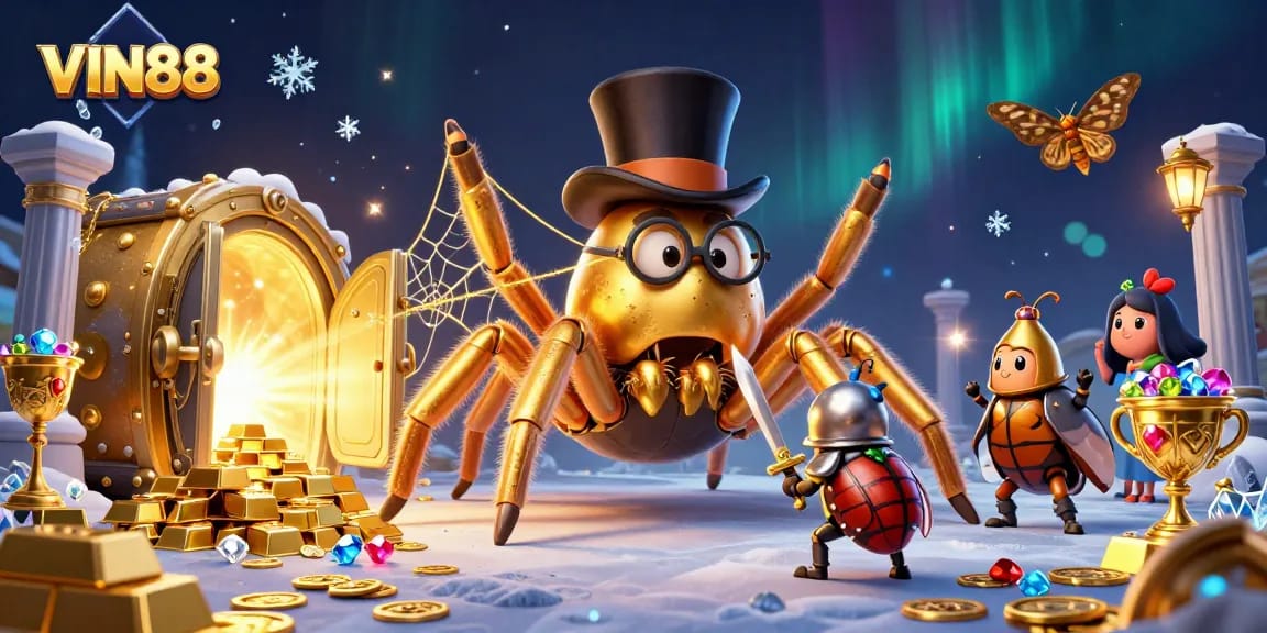 Experience winning strategies at VIN88 with this enchanting 3D casino illustration.
