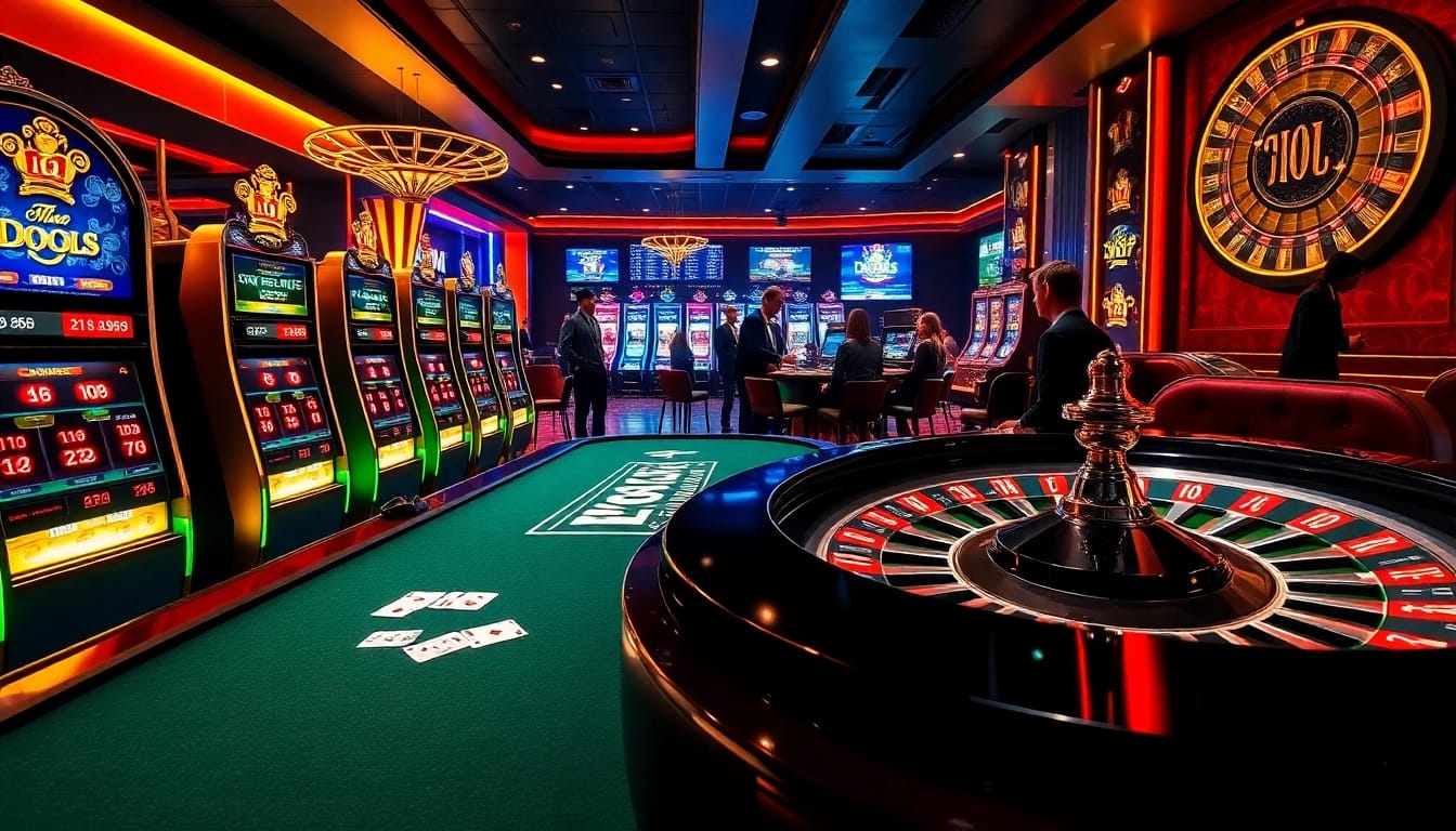 Experience the excitement of high-stakes gambling at ok365 com with vibrant casino visuals.