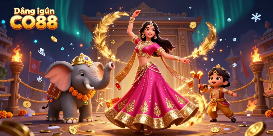 Engage with Đăng nhập CO88 through an exciting 3D casino illustration featuring dynamic characters and elements.