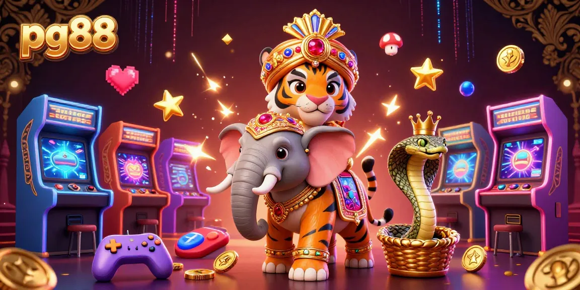 Experience thrilling gameplay at pg88 with our vibrant 3D casino illustration featuring exciting game elements.