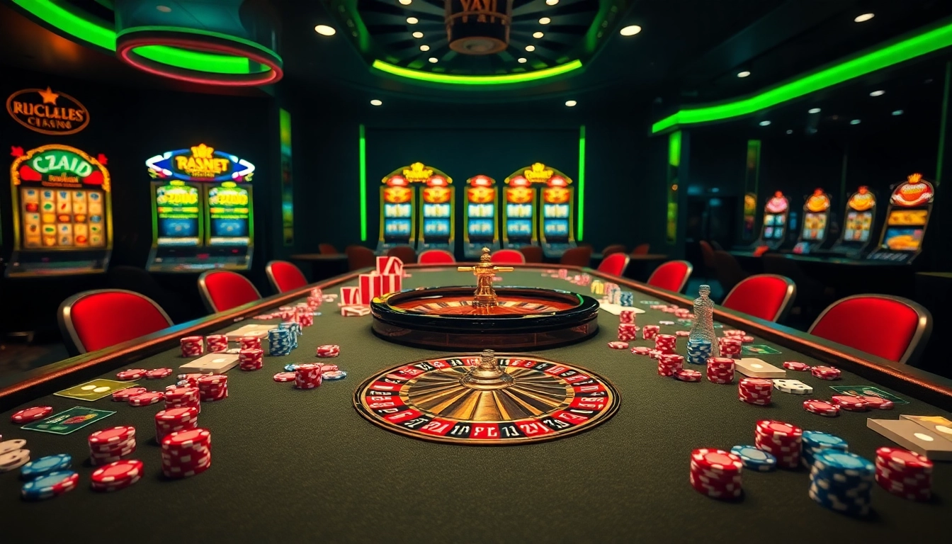 Experience the excitement of 789club with vibrant casino tables and glowing slot machines for thrilling wins.