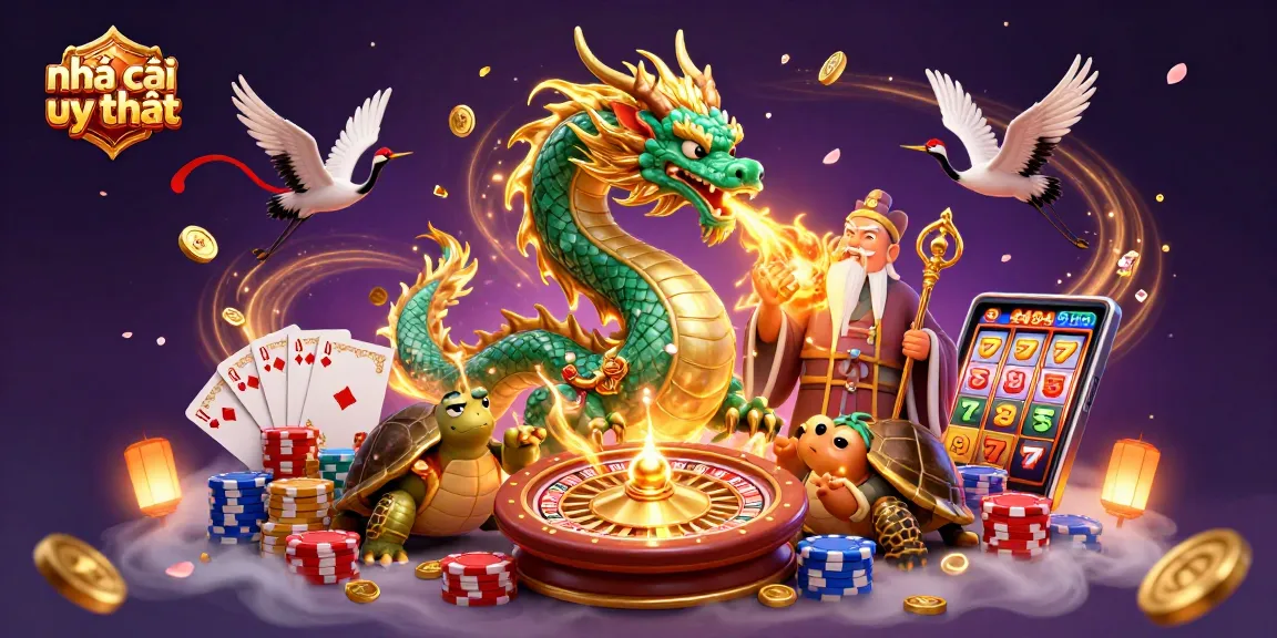 Experience excitement at nhà cái uy tín with gaming characters and vibrant casino elements.
