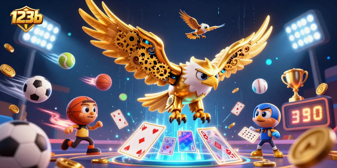 Experience exhilarating wins with 123b’s cybernetic eagle diving through vibrant casino elements.