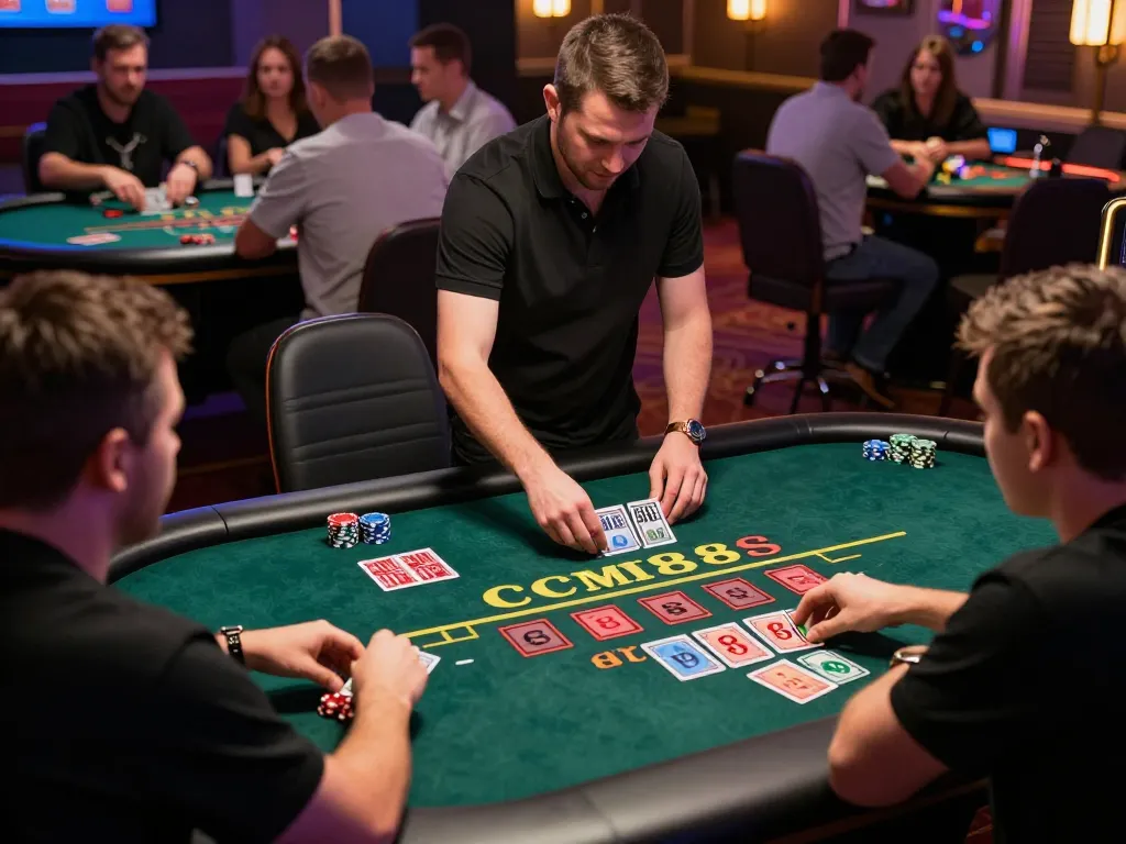 Engaging live dealer blackjack action at CM88, showcasing players enjoying a thrilling casino experience