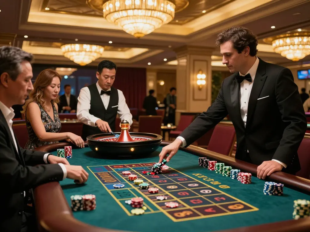 Players experiencing the thrill of roulette at RR88 casino, showcasing vibrant gameplay.
