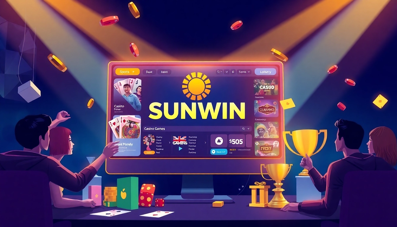 SUNWIN online gaming platform showcasing vibrant betting options and user interactions