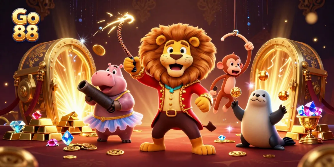 Experience thrilling gameplay with Go 88 through vibrant casino characters and dazzling treasures.